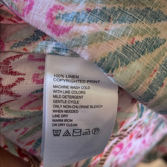 Tommy Bahama Coastalina Linen Palm Pointe Camp Shirt - Picture 10 of 13